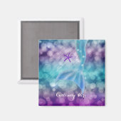 海の磁石の下で魅惑された人魚の尾 マグネット (正面/裏面)