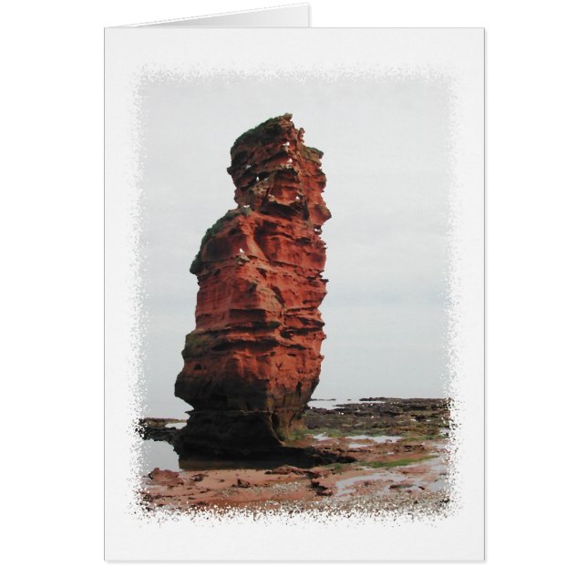 海の積み重ねの石。 Ladram湾、デボン。 イギリス (正面)