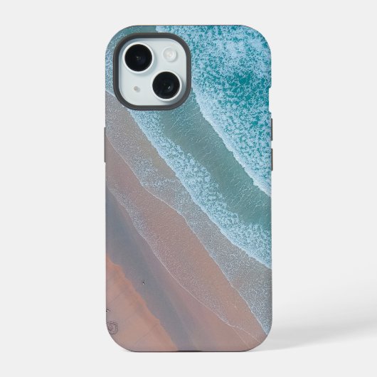 海の空中撮影 iPhone 15ケース (裏面)