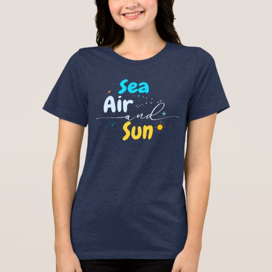 海の空気と太陽 トライブレンドTシャツ (正面)