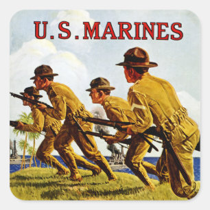 海の米国の海兵隊員の~の兵士 スクエアシール