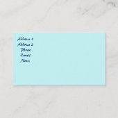 海の素晴らしさのビジネスまたはプロフィールカード 名刺 (裏面)