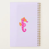 海の紫の下の人魚パーソナライズされた プランナー手帳 (裏面)