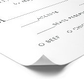 海の結婚式の下でRSVP食事の選択 ポスター (角)