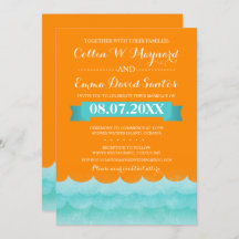 海の結婚式の招航海の待でオレンジ