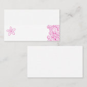 海の結婚星はピンクの白い座席表を渦巻く プレイスカード (正面/裏面)