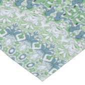 海の緑と青の沿岸マンダラパターン テーブルクロス (アングル)