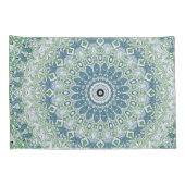 海の緑と青の沿岸マンダラパターン 枕カバー (裏面-右)