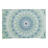 海の緑と青の沿岸マンダラパターン 枕カバー (正面右)