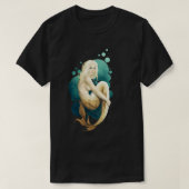 海の緑の人魚 Tシャツ (デザイン正面)
