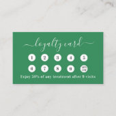 海の緑のqrコードビジネスロゴ ロイヤリティカード (正面)