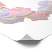 海の美しい塩辛い貝殻 ポスター (角)