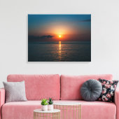 海の美しい夕日。バトゥミジョージア キャンバスプリント (インサイチュ (リビング))