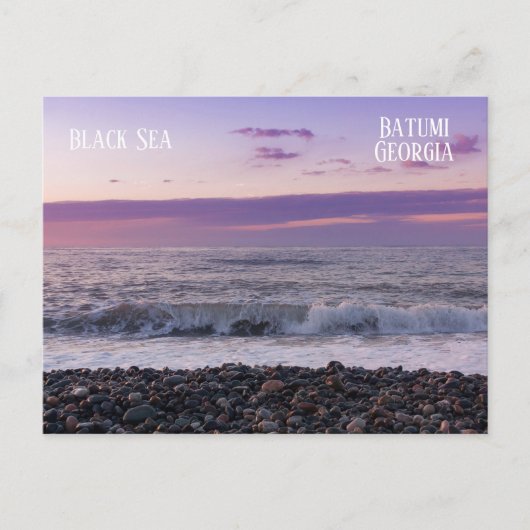 海の美しい夕日。バトゥミジョージア ポストカード (正面)