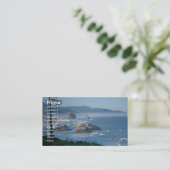 海の背景が付いている名刺 名刺 (スタンド正面)