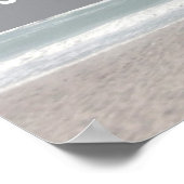 海の背景を使った追悼写真コラージュ ポスター (角)