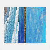 海の臭い フリースブランケット (正面(横))