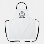 海の航海のいかりあなたの名前のボートまたは文字 エプロン (正面)