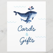 海の航海のカードとギフトの下のクジラ (正面)