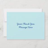 海の航海の下で赤ちゃんシャワーありがとう サンキューカード (裏面)