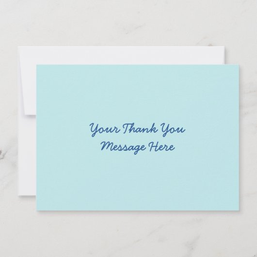 海の航海の下で赤ちゃんシャワーありがとう サンキューカード (裏面)