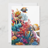 海の航海の下で青い男の子の赤ちゃんシャワー 招待状 (裏面)