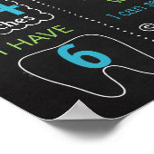 海の航海の誕生日会下標識 ポスター (角)