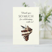 海の航海の貝殻の下でシックな蝶 サンキューカード (スタンド正面)