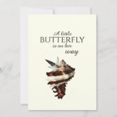 海の航海の貝殻の下でシックな蝶 招待状 (正面)