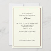 海の航海の貝殻の下でシックな蝶 招待状 (裏面)