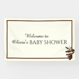 海の航海の貝殻の下でシックな蝶 横断幕