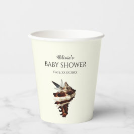 海の航海の貝殻の下でシックな蝶 紙コップ