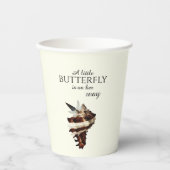 海の航海の貝殻の下でシックな蝶 紙コップ (正面)