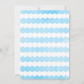 海の航海の赤ちゃんシャワーの下のクジラ 招待状 (裏面)