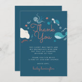 海の航海の赤ちゃんシャワーを浴びてかわいい サンキューカード (正面/裏面)