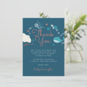 海の航海の赤ちゃんシャワーを浴びてかわいい サンキューカード (スタンド正面)