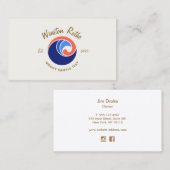 海の航海のWaveロゴ 名刺 (正面/裏面)