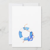 海の航海をテーマにした男の子のベビーシャワー 招待状 (裏面)