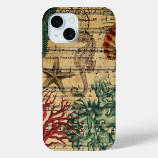 海の船首乗馬スクリプトビーチファッション iPhone 15ケース