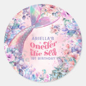 海の花のラメ人魚の尾 Oneder ラウンドシール (正面)