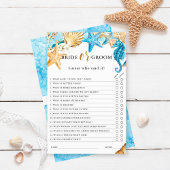 海の花嫁または新郎の下のブライダルシャワーゲーム