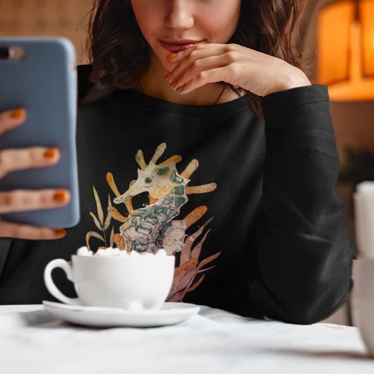 海の花束を持つ海葉馬 スウェットシャツ