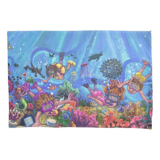 海の芸術の下 枕カバー (正面)