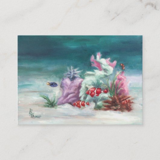 海の芸術カードの下 名刺 (正面)