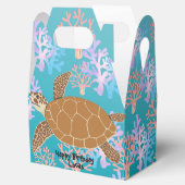 海の虹のグラデーションの下の少女の魔法のカメ フェイバーボックス (オープン)