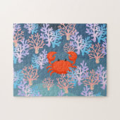 海の虹のパステルの下の子供の魔法のカニ ジグソーパズル (横)