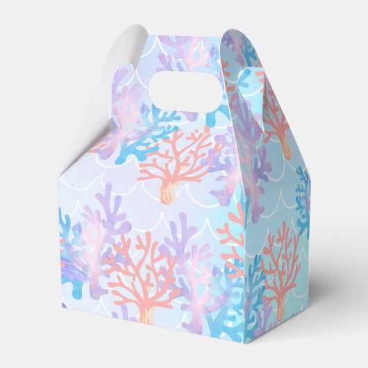 海の虹のパステルの下の子供の魔法の人魚 フェイバーボックス (裏面サイド)