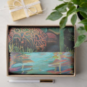 海の虹の色の生き物が切り離す 薄葉紙 (ギフト)