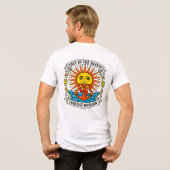 海の血に流れる太陽と錨の航海アドベンチャー トライブレンドTシャツ (裏面全面)