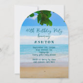 海の表示成人誕生日パーティー 招待状 (正面)